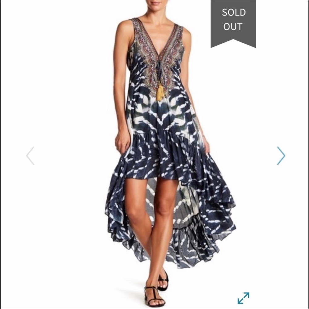 NWT La Moda Embellished Hi-Lo Maxi